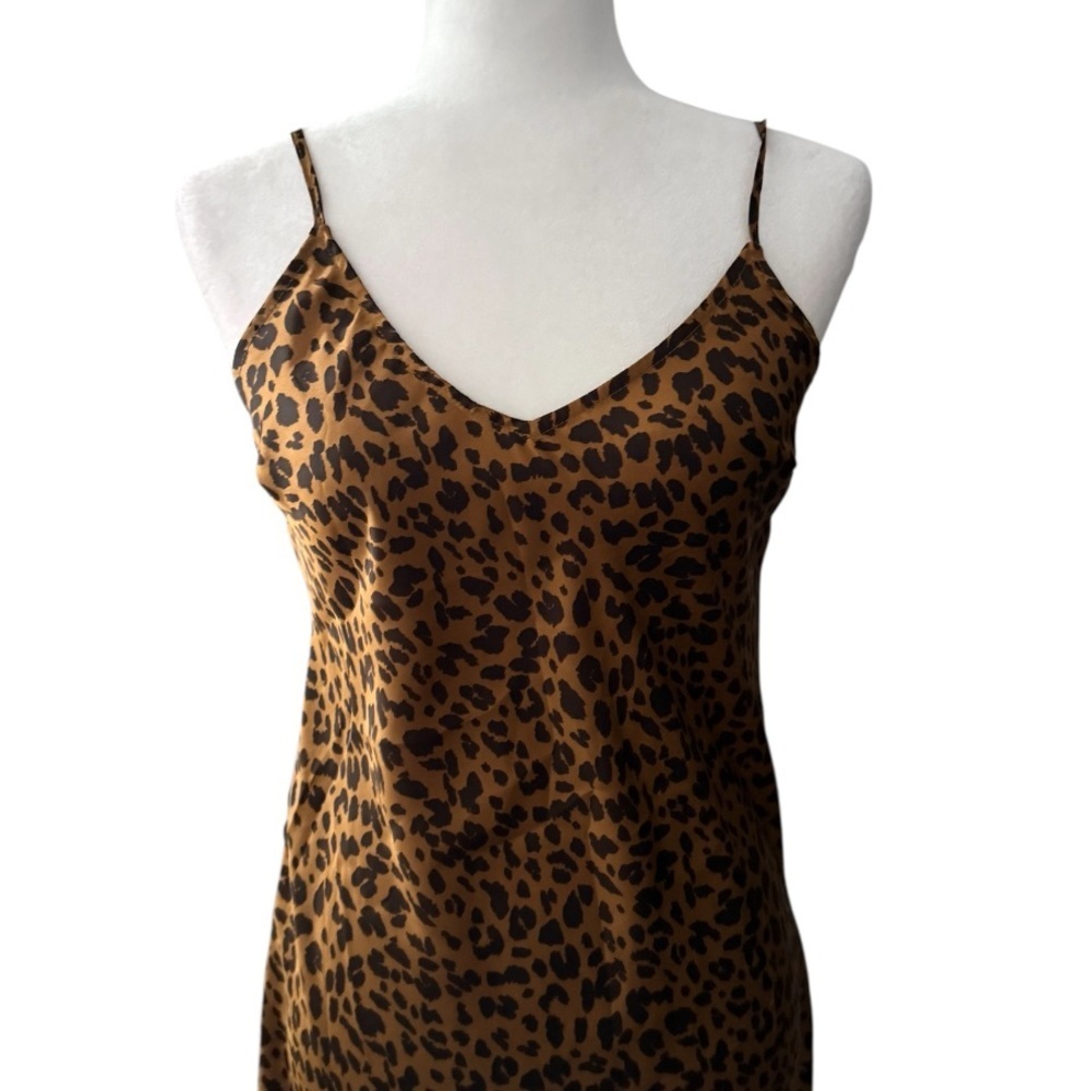 Leopard Print Slip Dress - Picture 3 of 4